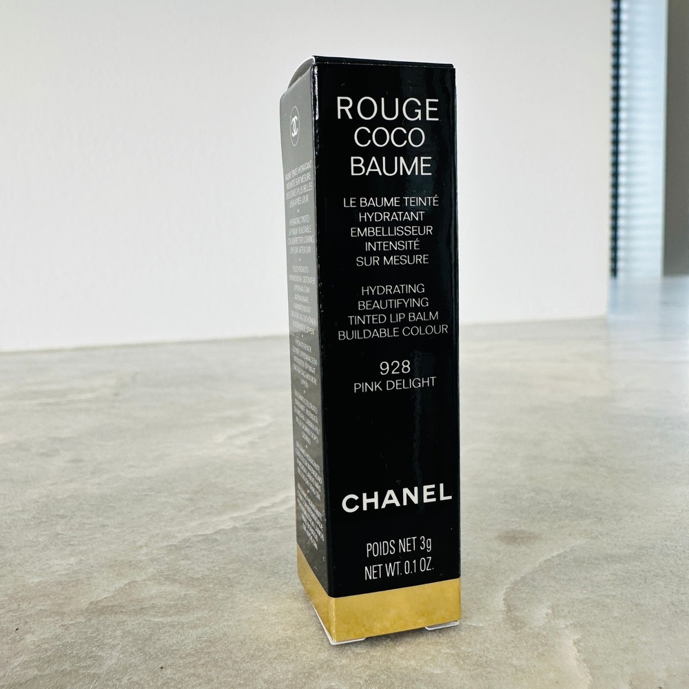 Chanel Rouge Coco Baume Hydrating Tinted Lip Balm 928 Pink Delight 3g New Box